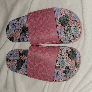 COACH Udele Slides/ Pink/Size 8